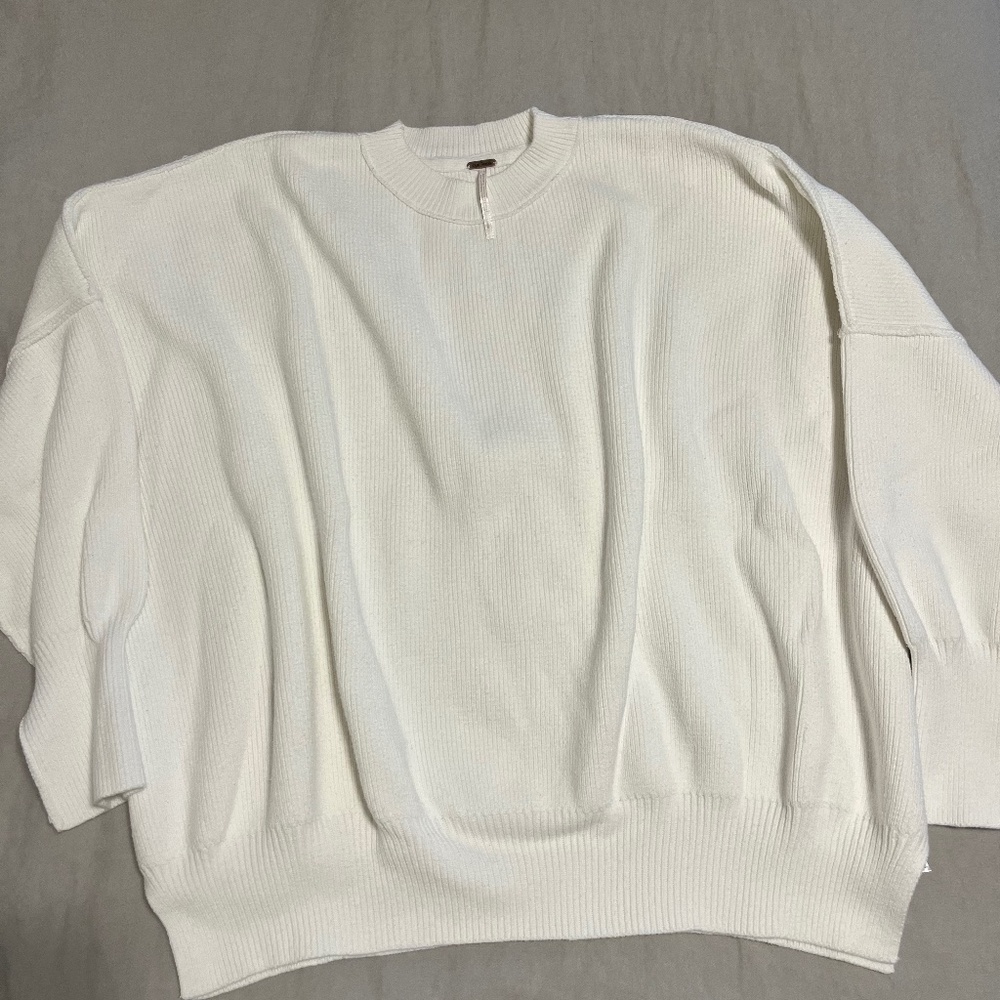 Free People Easy Street Tunic Sweater - White